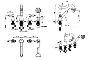 Смеситель на борт ванны Boheme Cromo хром 396